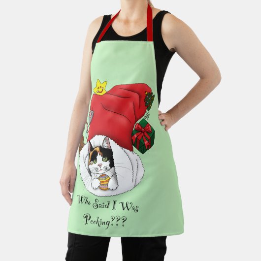 Kerstkous Schattige Calico Kitten Schort (Insitu)