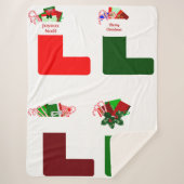 Kerstkous Sherpa Deken (Voorkant)