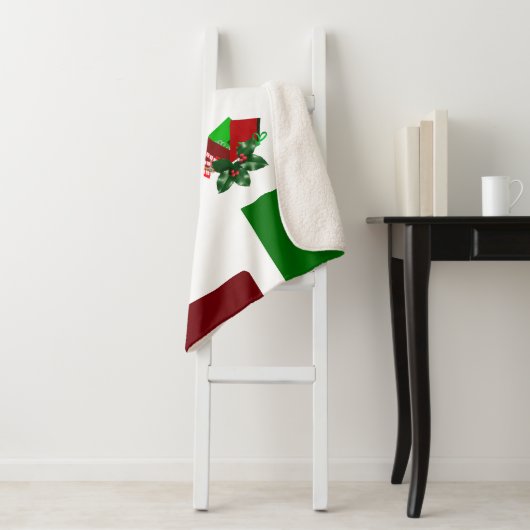 Kerstkous Sherpa Deken (In situ)