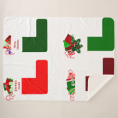 Kerstkous Sherpa Deken (Voorkant (horizontaal))