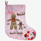 Kerstkous, Sneeuwman Gingerbread Man Elf Grote Kerstsok (Voorkant)