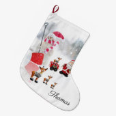 Kerstkous, Sneeuwman  Santa Grote Kerstsok (Voorkant (Hangend))