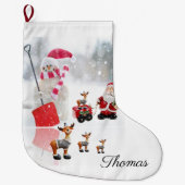 Kerstkous, Sneeuwman  Santa Grote Kerstsok (Voorkant)