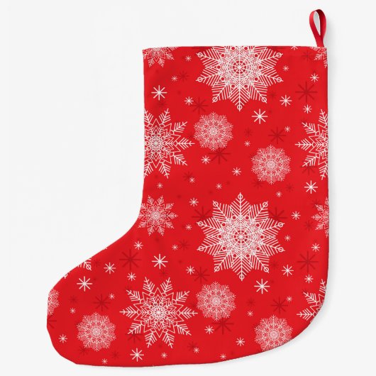 Kerstkous Sneeuwvlokken Grote Kerstsok (Achterkant)