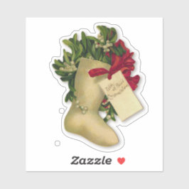 Kerstkous Vintage Victoriaans Antiek Sticker
