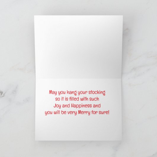 KERSTKous-Vol hoop met "VREUGDE" Feestdagen Kaart (Binnen)