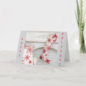 KERSTKous-Vol hoop met "VREUGDE" Feestdagen Kaart (Voorkant)