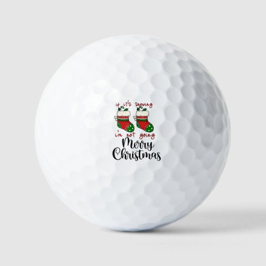 Kerstkous voor golfer Golf Balls Golfballen (Voorkant)