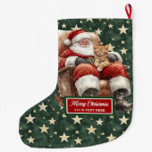 Kerstkous voor kattenliefhebbers  Santa Grote Kerstsok (Achterkant)
