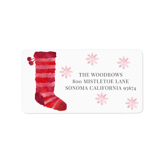 Kerstkous Waterverf Etiket (Voorkant)