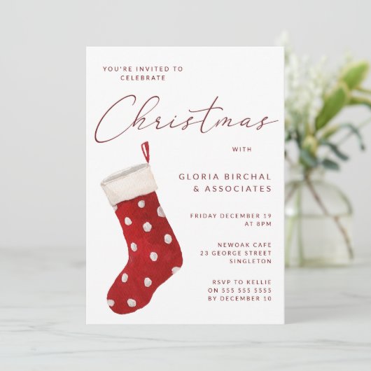 Kerstkous Xmas Party Kaart (Staand voorkant)