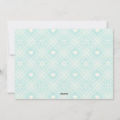 Kerstkousen 5 Familienamen Happy Feestdagenkaart (Achterkant)