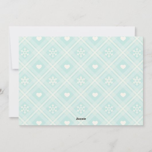 Kerstkousen 5 Familienamen Happy Feestdagenkaart (Achterkant)