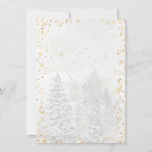 Kerstkousen dennenboom uitnodiging (Achterkant)