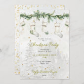 Kerstkousen dennenboom uitnodiging (Voorkant / Achterkant)