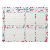 Kerstkousen en Candy Canes Weekplanner Notitieblok (Voorkant)