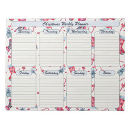 Kerstkousen en Candy Canes Weekplanner Notitieblok