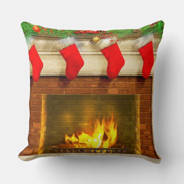 kerstkousen en Sierkussen van de Fireplace (Voorkant)