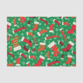 Kerstkousen en sneeuwvlokken Patroon Tissuepapier