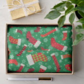 Kerstkousen en sneeuwvlokken Patroon Tissuepapier (Geschenk)