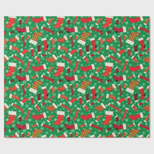 kerstkousen en snowflakes cadeaupapier (Vlak)