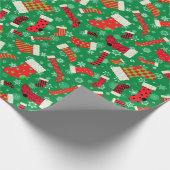 kerstkousen en snowflakes cadeaupapier (Hoek)