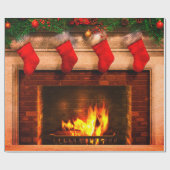 kerstkousen en verpakkingspapier cadeaupapier (Vlak)