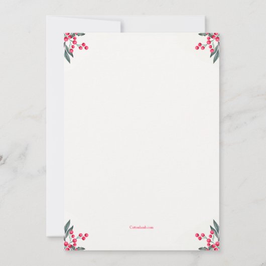 Kerstkousen gehangen met zorguitnodiging kaart (Achterkant)