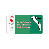 Kerstkousen Hoge hak schoen voor de kerstman Etiket (Voorkant)