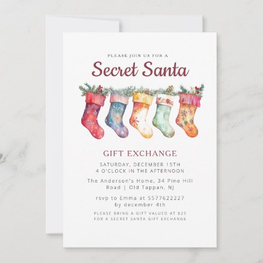 Kerstkousen in het geheime kerstfeest kaart (Voorkant)