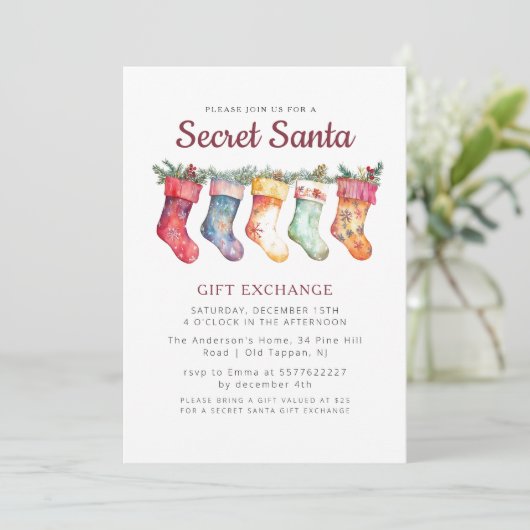 Kerstkousen in het geheime kerstfeest kaart (Staand voorkant)