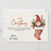 Kerstkousen in Santa Merry Christmas Custom Feestdagenkaart (Voorkant)