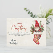 Kerstkousen in Santa Merry Christmas Custom Feestdagenkaart (Staand voorkant)
