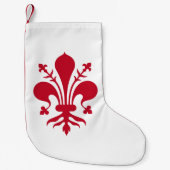 Kerstkousen met de vlag van Florence, Italië Kleine Kerstsok (Voorkant)