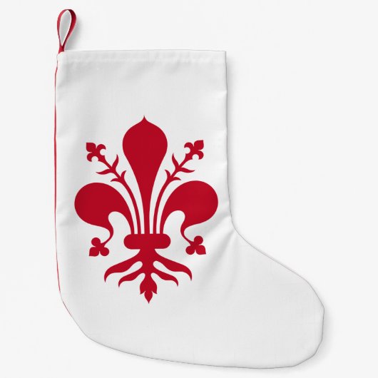 Kerstkousen met de vlag van Florence, Italië Kleine Kerstsok (Voorkant)