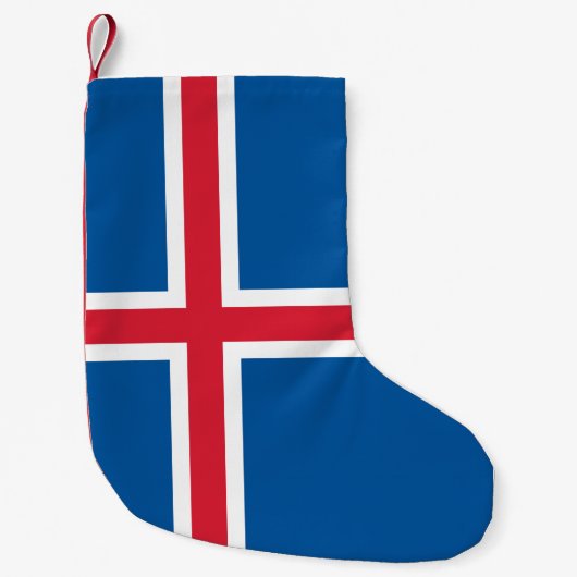 Kerstkousen met de vlag van IJsland Kleine Kerstsok (Voorkant)