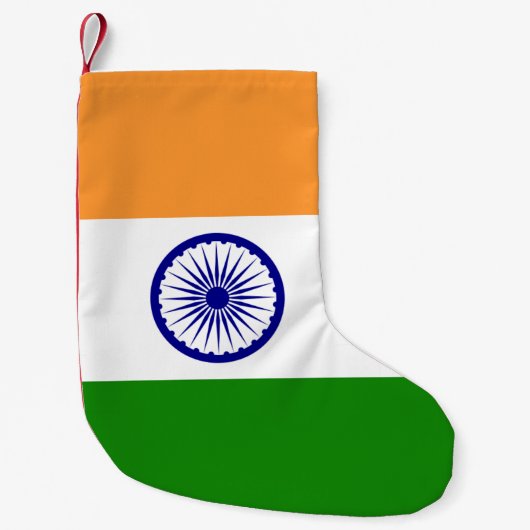 Kerstkousen met de vlag van India Kleine Kerstsok (Voorkant)