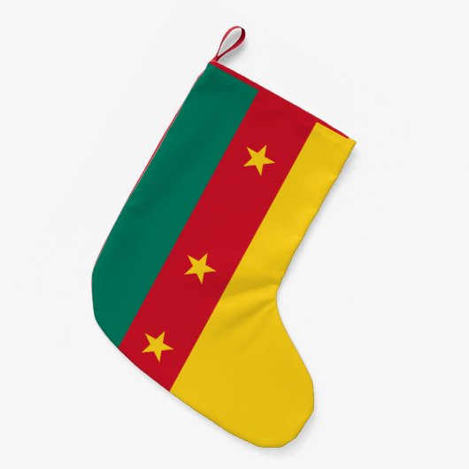 Kerstkousen met de vlag van Kameroen Kleine Kerstsok (Voorkant (Hangend))