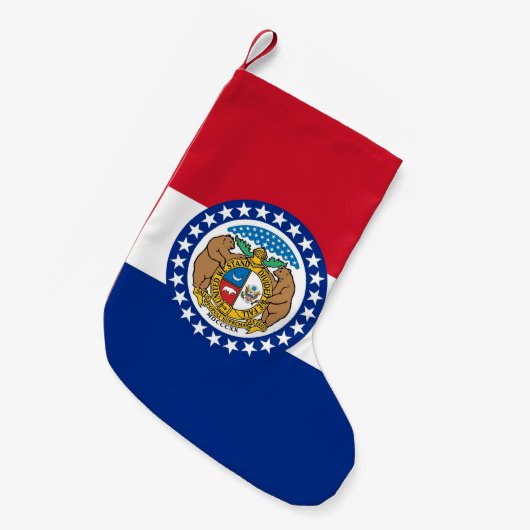Kerstkousen met de vlag van Missouri Kleine Kerstsok (Voorkant (Hangend))