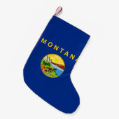 Kerstkousen met de vlag van Montana Kleine Kerstsok (Voorkant (Hangend))