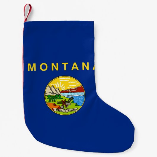 Kerstkousen met de vlag van Montana Kleine Kerstsok (Voorkant)