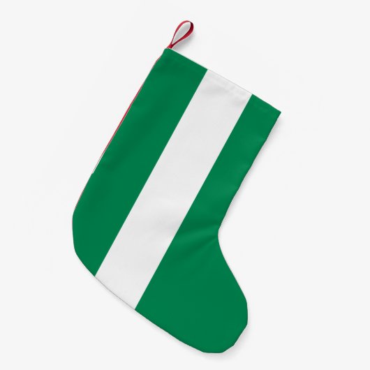 Kerstkousen met de vlag van Nigeria Kleine Kerstsok (Voorkant (Hangend))