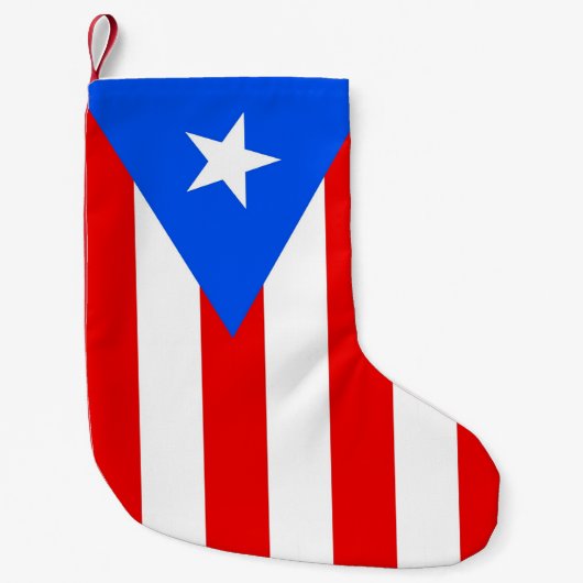 Kerstkousen met de vlag van Puerto Rico Kleine Kerstsok (Voorkant)