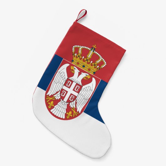 Kerstkousen met de vlag van Servië Kleine Kerstsok (Voorkant (Hangend))