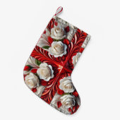 Kerstkousen met Engelse Rozen Kleine Kerstsok (Voorkant (Hangend))