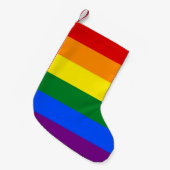 Kerstkousen met regenboogvlag van LGBT Kleine Kerstsok (Voorkant (Hangend))