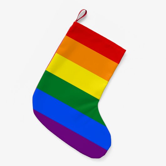 Kerstkousen met regenboogvlag van LGBT Kleine Kerstsok (Voorkant (Hangend))