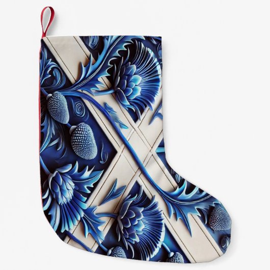 Kerstkousen met Schotse distels Kleine Kerstsok (Voorkant)