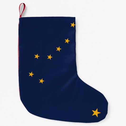 Kerstkousen met vlag van Alaska, Verenigde Staten Kleine Kerstsok (Voorkant)