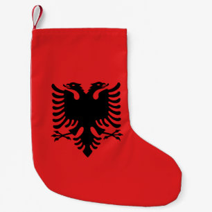 Kerstkousen met vlag van Albanië Kleine Kerstsok